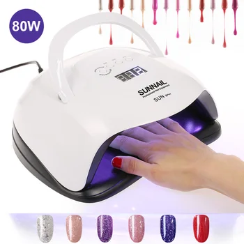 80W UV LED Lamp for Nails Sunlight Nail Dryer Gel Curing Machine Fingernail Toenail Drying Equipment Nail Art Tool Professional
80W UV LED Lamp for Nails Sunlight Nail Dryer Gel Curing Machine Fingernail Toenail Drying Equipment Nail Art Tool Professional