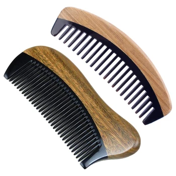 2 Pcs Natural Green Sandalwood Hair Comb - No Static Wooden Fine Tooth Black Buffalo Horn Comb, 12Cmx5Cm & 150Mmx50Mmx8Mm
2 Pcs Natural Green Sandalwood Hair Comb - No Static Wooden Fine Tooth Black Buffalo Horn Comb, 12Cmx5Cm & 150Mmx50Mmx8Mm