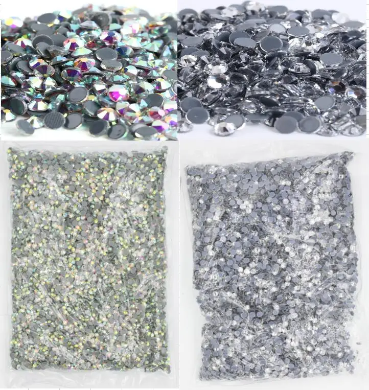

SS3-SS50 Big Bag Wholesale Top Quality Better DMC Crystal AB Glass Strass Iron On Hotfix Rhinestones