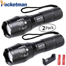 2 Packs Tactical LED Flashlight 5 Modes Portable Waterproof Torch Outdoor Camping Riding Power by 1*18650 Battery
2 Packs Tactical LED Flashlight 5 Modes Portable Waterproof Torch Outdoor Camping Riding Power by 1*18650 Battery