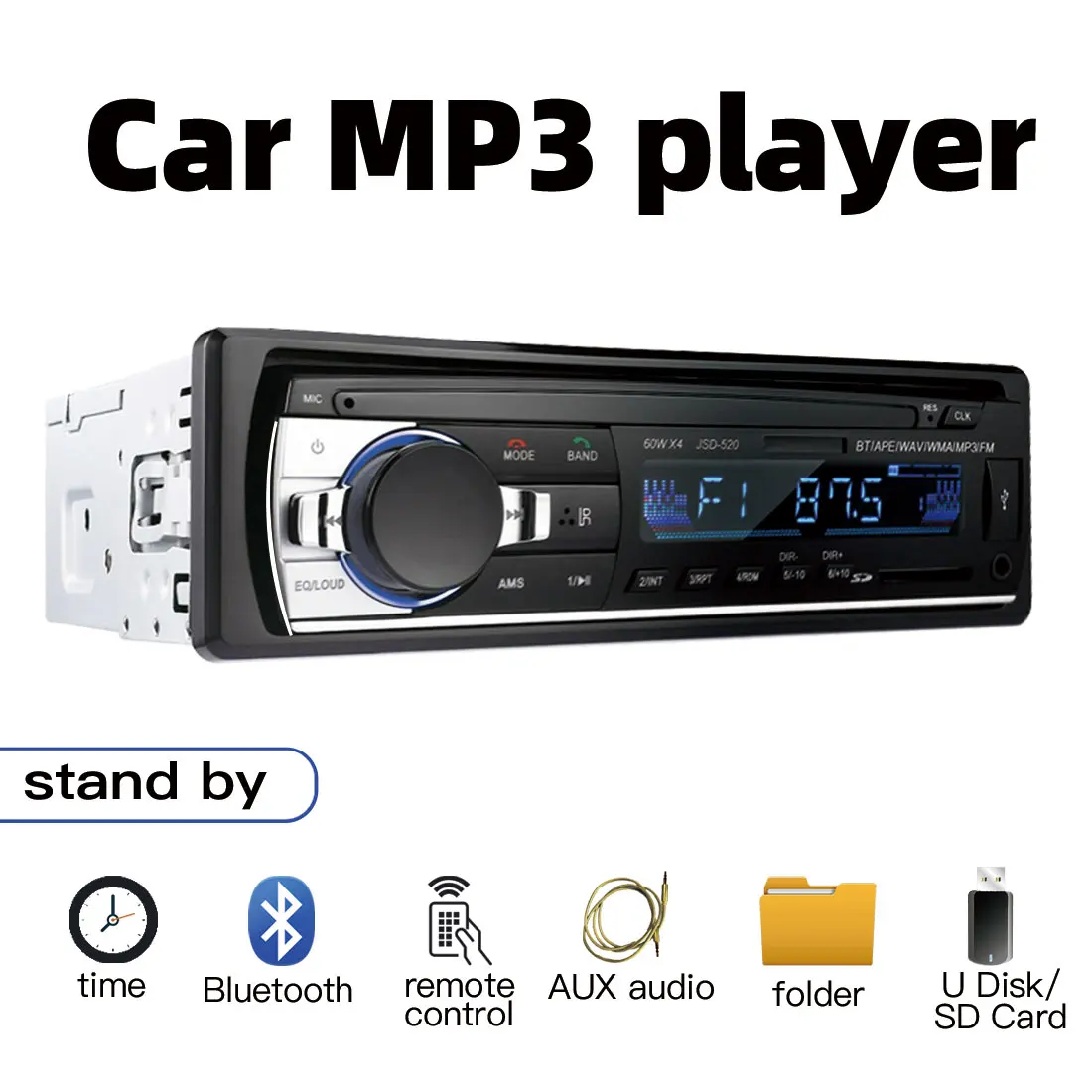 Car Radios Stereo Remote Control Bluetooth Audio Music 60Wx4 FM Radio12V Car Radio Mp3 Player USB/AUX Input
Car Radios Stereo Remote Control Bluetooth Audio Music 60Wx4 FM Radio12V Car Radio Mp3 Player USB/AUX Input