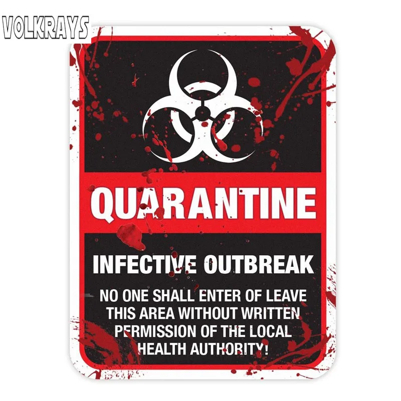 Volkrays Funny Car Sticker Zombie Warning Quarantine Infected Area Caution Accessories Sunscreen PVC Decal for Turk Vw,20cm*15cm
Volkrays Funny Car Sticker Zombie Warning Quarantine Infected Area Caution Accessories Sunscreen PVC Decal for Turk Vw,20cm*15cm
