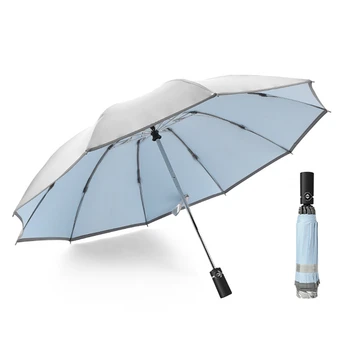 Contrary Three-fold Umbrellas 10 Bones Folding Sun Umbrella Parasol Umbrella Automatic Titanium Silver Umbrella
Contrary Three-fold Umbrellas 10 Bones Folding Sun Umbrella Parasol Umbrella Automatic Titanium Silver Umbrella