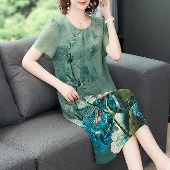 Middle Aged Dress For Women Vintage Robe Longue Femme Floral Print Ladies Dresses Luxury Women Dresses Summer Summer Sundress
Middle Aged Dress For Women Vintage Robe Longue Femme Floral Print Ladies Dresses Luxury Women Dresses Summer Summer Sundress