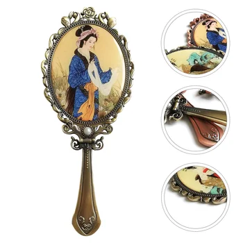 1Pc Foldable Mirror Portable Cosmetic Mirror Elegant Pocket Mirror Retro Style Mirror Handheld Makeup Mirror for Travel Party Wo 
1Pc Foldable Mirror Portable Cosmetic Mirror Elegant Pocket Mirror Retro Style Mirror Handheld Makeup Mirror for Travel Party Wo