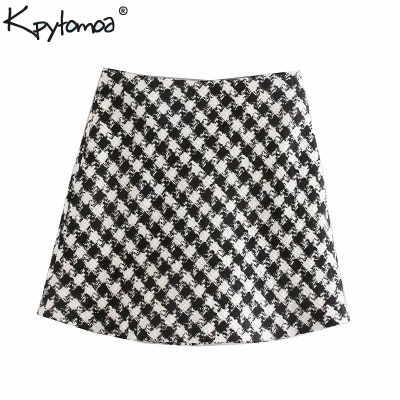 Vintage Stylish Houndstooth Tweed Mini Skirt Women 2019 Fashion A Line Back Zipper Office Wear Plaid Skirts Casual Faldas Mujer
Vintage Stylish Houndstooth Tweed Mini Skirt Women 2019 Fashion A Line Back Zipper Office Wear Plaid Skirts Casual Faldas Mujer