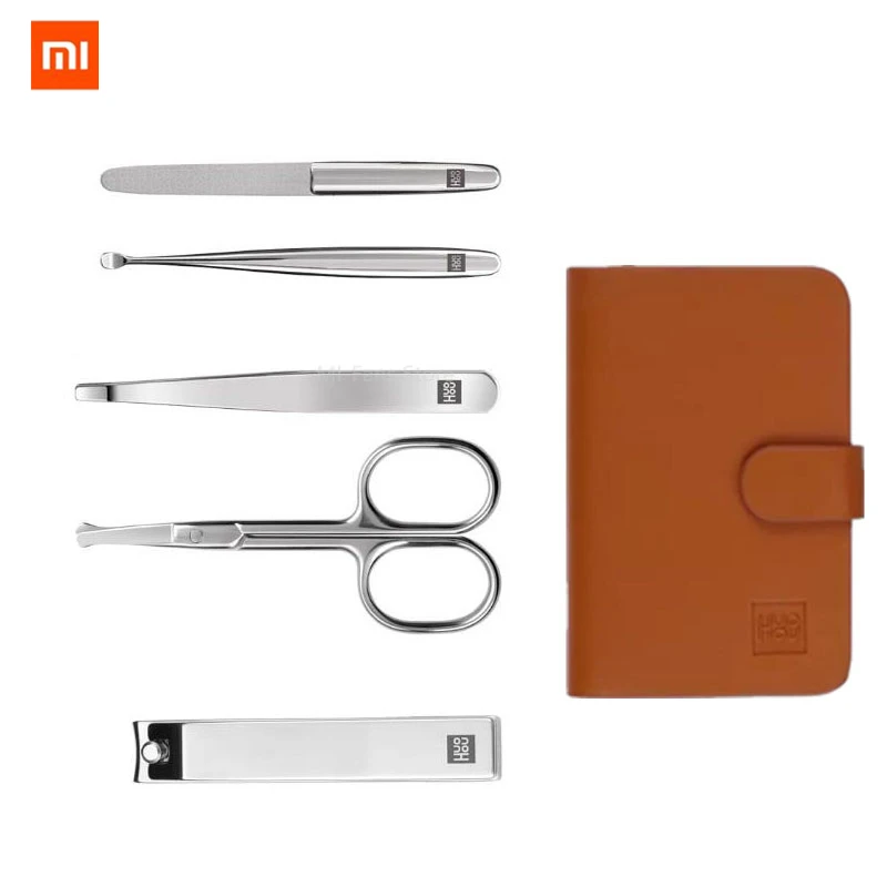 Новейший Xiaomi Huohou 5 шт. кусачки для ногтей триммер волос в носу портативный набор