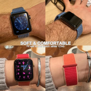 Pretty comfortable Band For Apple Watch Series 3 2 1 38MM 42MM Nylon Soft Replacement Strap Loop for iwatch series 5 4 40MM 44MM
Pretty comfortable Band For Apple Watch Series 3 2 1 38MM 42MM Nylon Soft Replacement Strap Loop for iwatch series 5 4 40MM 44MM