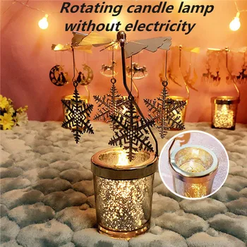 Rotating Candle Holder Lamp without Electricity Candlesticks with Candle Windmill Spinning Carousel Tea Light Christmas Day
Rotating Candle Holder Lamp without Electricity Candlesticks with Candle Windmill Spinning Carousel Tea Light Christmas Day