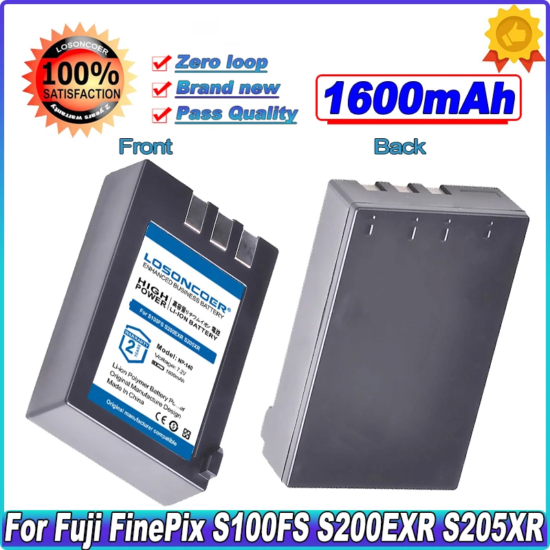 

1600mAh NP-140 Battery For Fujifilm NP-140 NP140 FNP-140 and Fuji FinePix S100FS, S200EXR, S205XR Cameras Batteries