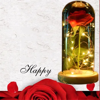 Birthday Gift Beauty and the Beast Red Rose Fallen Petals in a Glass Dome on a Wooden Base for Christmas Valentine's Gifts
Birthday Gift Beauty and the Beast Red Rose Fallen Petals in a Glass Dome on a Wooden Base for Christmas Valentine's Gifts