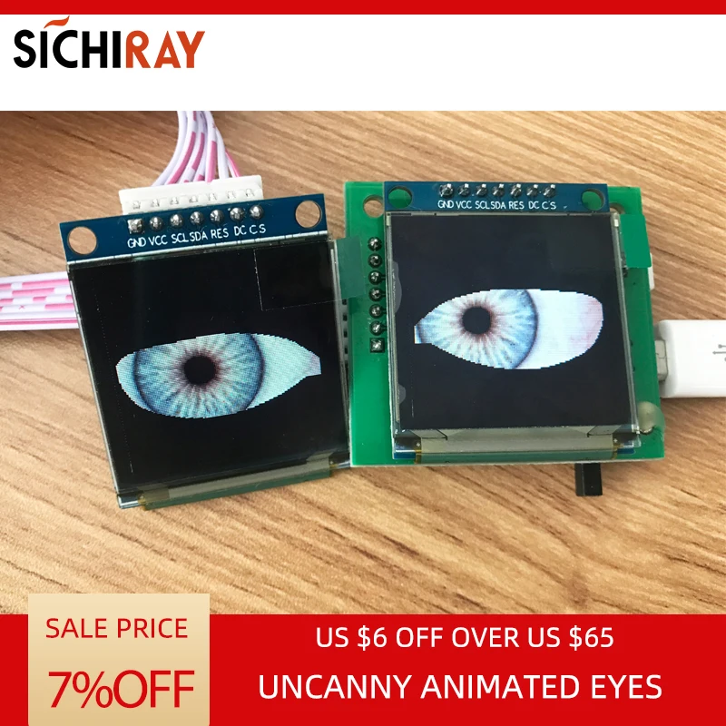 Uncanny animated eyes OLED display toy models Halloween skull costume available ESP32 control module for Arduino development
Uncanny animated eyes OLED display toy models Halloween skull costume available ESP32 control module for Arduino development