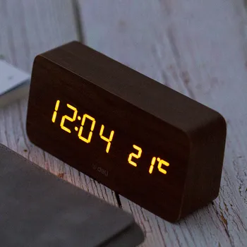 Modern Led Digital Alarm Clock Smart Snooze Silent Wooden Lcd Display Alarm Clock Multi Function Wekker Sleep Trainer JJ60NZ
Modern Led Digital Alarm Clock Smart Snooze Silent Wooden Lcd Display Alarm Clock Multi Function Wekker Sleep Trainer JJ60NZ