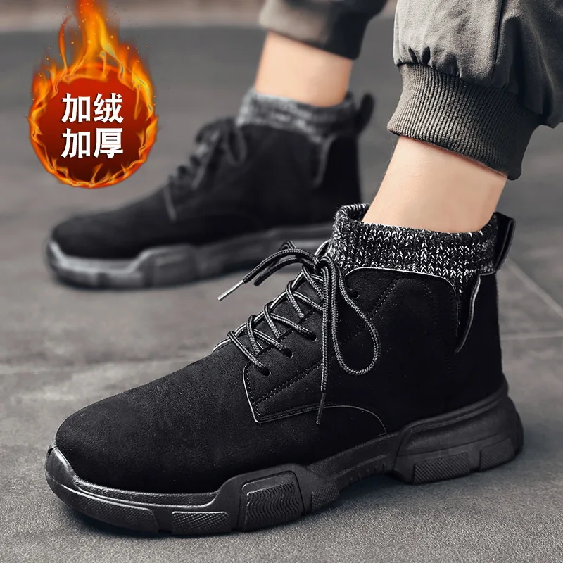 2019 Autumn & Winter MEN'S SHOES New Style England Workwear Boots Retro Hight-top Trend plus Velvet Men Martin Boots
2019 Autumn & Winter MEN'S SHOES New Style England Workwear Boots Retro Hight-top Trend plus Velvet Men Martin Boots