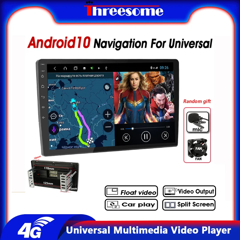 10" Android 10 4G+64G 8 core Universal Car Radio Multimedia Video Player DSP GPS Navigation For Nissan Hyundai Kia Toyota Honda
10" Android 10 4G+64G 8 core Universal Car Radio Multimedia Video Player DSP GPS Navigation For Nissan Hyundai Kia Toyota Honda