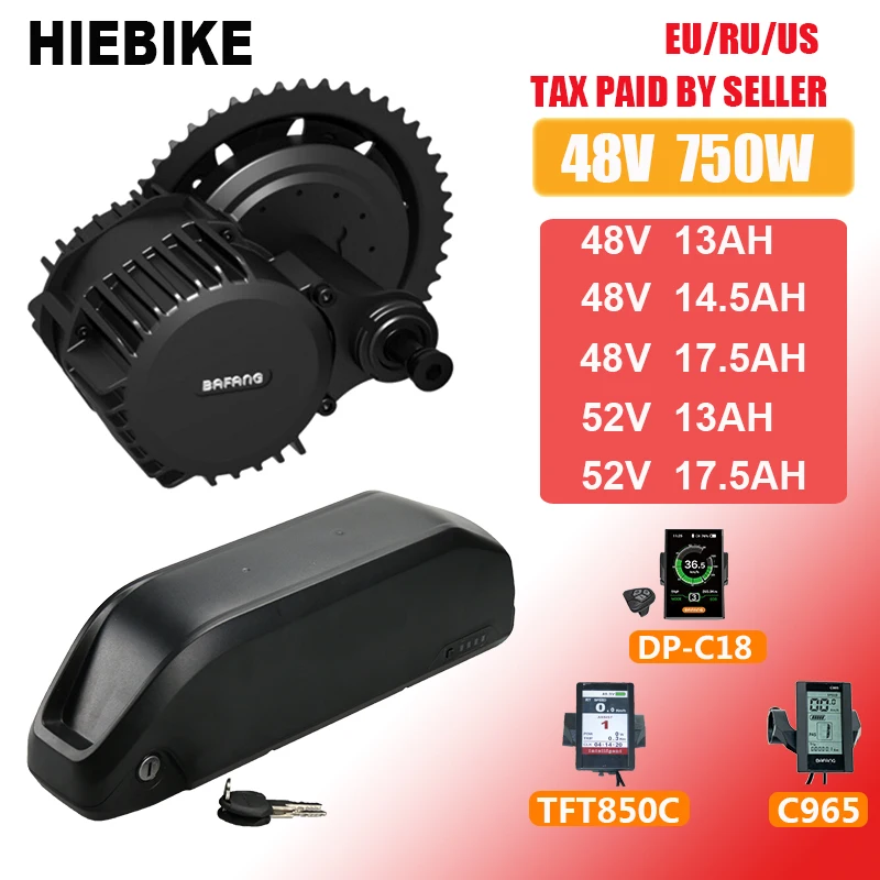 Bafang BBS02 48V 750w Mid Drive Motor Electric Bike Kit with Battery 48V52v 13/14.5/17.5ah Electric Bicycle Ebike Conversion Kit
Bafang BBS02 48V 750w Mid Drive Motor Electric Bike Kit with Battery 48V52v 13/14.5/17.5ah Electric Bicycle Ebike Conversion Kit