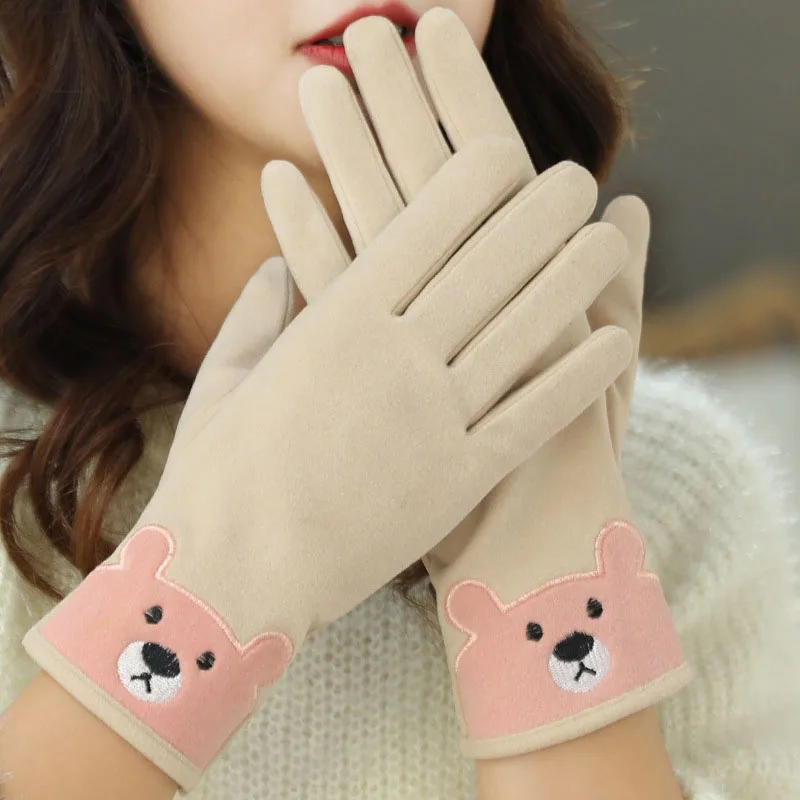 Autumn Winter New Suede Gloves Lady Touchscreen Plus Velvet Thicken Thermal Cartoon Cute Student Gloves Driving Gloves WL005
Autumn Winter New Suede Gloves Lady Touchscreen Plus Velvet Thicken Thermal Cartoon Cute Student Gloves Driving Gloves WL005