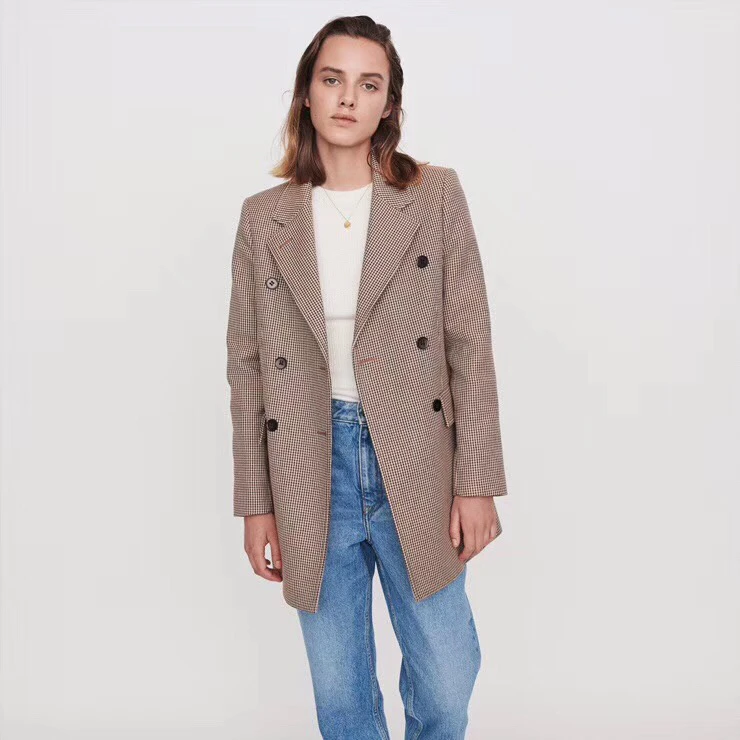 2019 autumn and winter women classic plaid double breasted women loose blazer coat
2019 autumn and winter women classic plaid double breasted women loose blazer coat