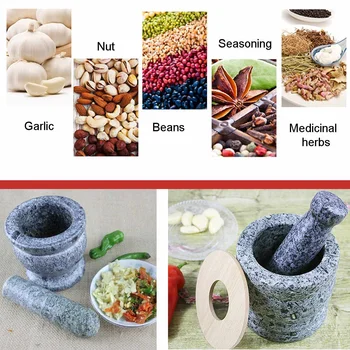 Natural Stone Durable Mortar Pestle Set Pepper Mill Garlic Crusher Pugging Pot Herbs Spice Grinder Powder Mill Kitchen Tool
Natural Stone Durable Mortar Pestle Set Pepper Mill Garlic Crusher Pugging Pot Herbs Spice Grinder Powder Mill Kitchen Tool