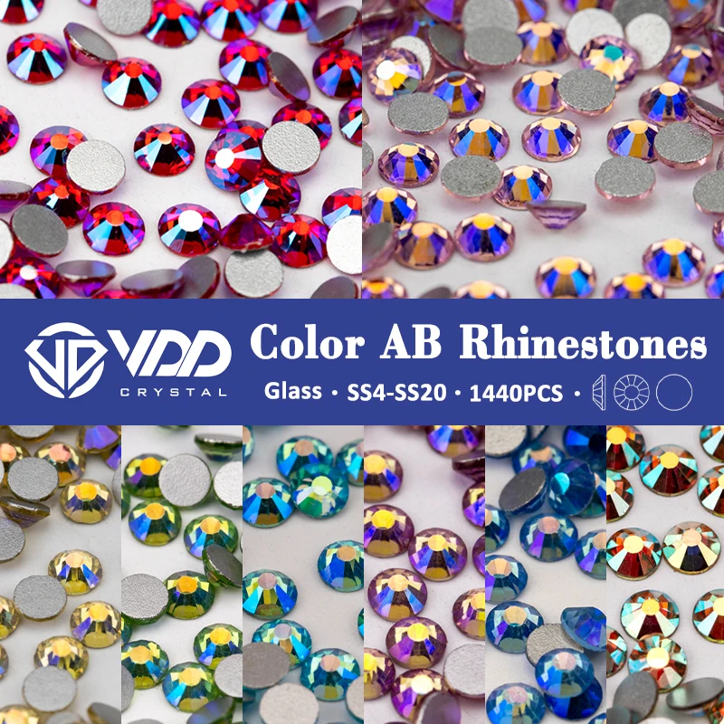 VDD 1440Pcs Color AB Glass Rhinestones Crystal Glitter Diamond Strass Flatback Stones Nail Art Decorations Craft DIY Accessories 
VDD 1440Pcs Color AB Glass Rhinestones Crystal Glitter Diamond Strass Flatback Stones Nail Art Decorations Craft DIY Accessories