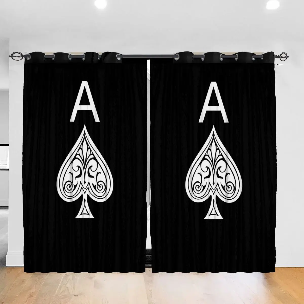 Living Room Sun Block Curtain Ace Of Spades Light Shading Bedroom Blackout Window Curtains 52x72In
Living Room Sun Block Curtain Ace Of Spades Light Shading Bedroom Blackout Window Curtains 52x72In