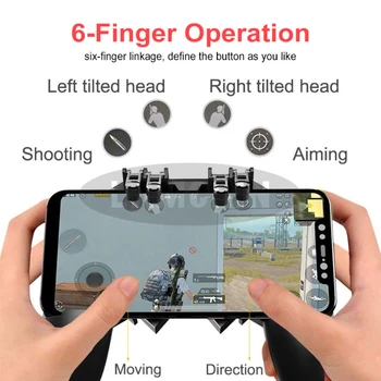 PUBG Mobile Joystick Controller Turnover Button Gamepad for PUBG iOS Android Six 6 Finger Operating Gamepad With Cooling Fan
PUBG Mobile Joystick Controller Turnover Button Gamepad for PUBG iOS Android Six 6 Finger Operating Gamepad With Cooling Fan
