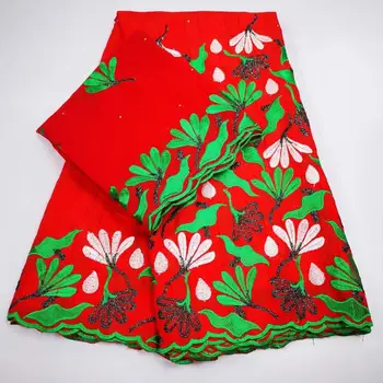 Red Color 5+2 Yards African Cotton Brode Fabric Dry Lace With Stones For Wedding Bridge Party Dresses Swiss Voile Lace Material
Red Color 5+2 Yards African Cotton Brode Fabric Dry Lace With Stones For Wedding Bridge Party Dresses Swiss Voile Lace Material