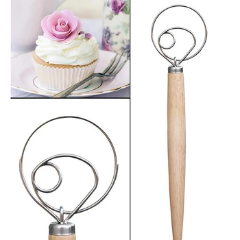 13.5 Inch Dough Whisk Stainless Steel Bread Dough Whisk Wood Handle Flour Dough Stirrer Whisk Manual Mixer Tool
13.5 Inch Dough Whisk Stainless Steel Bread Dough Whisk Wood Handle Flour Dough Stirrer Whisk Manual Mixer Tool