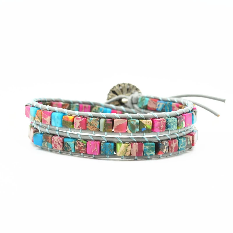 High Quality Bracelet Mix Natural Stone 2 Strands Leather Wrap Bracelets Boho Long Friendship Bracelet Handmade Jewelry Gifts
High Quality Bracelet Mix Natural Stone 2 Strands Leather Wrap Bracelets Boho Long Friendship Bracelet Handmade Jewelry Gifts