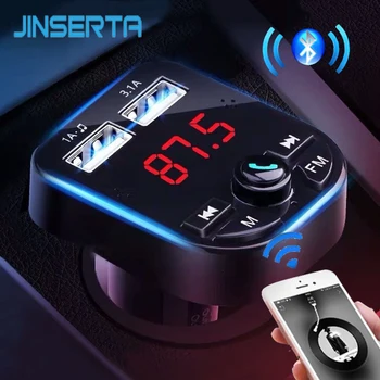 JINSERTA Car Bluetooth 5.0 Handsfree FM Transmitter LCD MP3 Player 3.1A USB Charger Support TF/U Disk Car Accessories
JINSERTA Car Bluetooth 5.0 Handsfree FM Transmitter LCD MP3 Player 3.1A USB Charger Support TF/U Disk Car Accessories