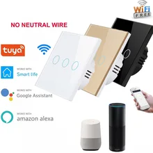 Tuya Smart Wifi Wall Touch Switch EU No Neutral Wire Required Smart Light Switch 1 2 3 Gang 220V Home Support Alexa Google Home
Tuya Smart Wifi Wall Touch Switch EU No Neutral Wire Required Smart Light Switch 1 2 3 Gang 220V Home Support Alexa Google Home