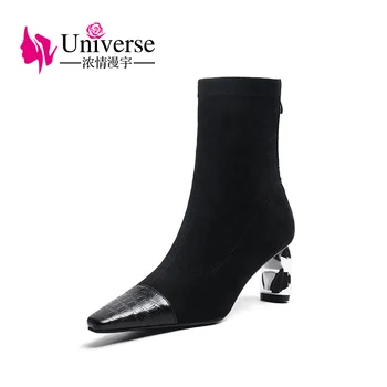 Universe 2019Winter Fancy Heel Design Ankle Boots Genuine Leather Imitates Animal Print Pointed Toe Women Boots Botas Mujer J295
Universe 2019Winter Fancy Heel Design Ankle Boots Genuine Leather Imitates Animal Print Pointed Toe Women Boots Botas Mujer J295