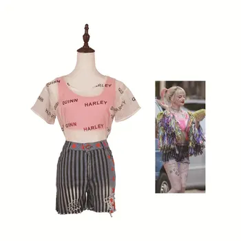 2020 DC Movie Raptor Squad Harley Quinn Cosplay Suit Clothes Anime Perform Costume Women T Shirt Tops And Shorts Game Suit Set 
2020 DC Movie Raptor Squad Harley Quinn Cosplay Suit Clothes Anime Perform Costume Women T Shirt Tops And Shorts Game Suit Set