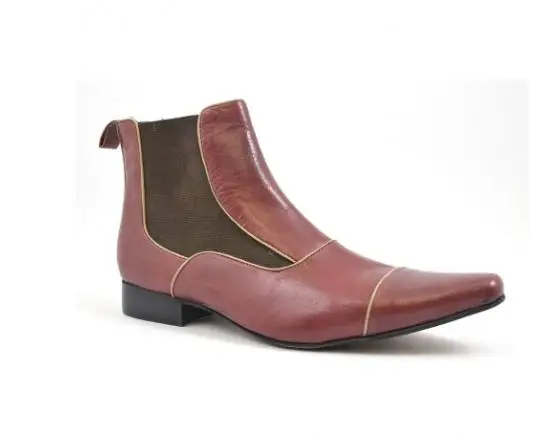 Men's PU Brown Leather Red Wolf Claw Print Casual Chelsea Boots Zapatos De Hombre Botas Hombre Blancas TV212
Men's PU Brown Leather Red Wolf Claw Print Casual Chelsea Boots Zapatos De Hombre Botas Hombre Blancas TV212