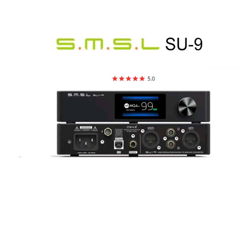 SMSL SU-9 MQA Audio DAC ES9038Pro 2nd Gen XMOS DSD512 PCM768kHz/32Bit Bluetooth 5 0 UAT LDAC USB сбалансированный выходной