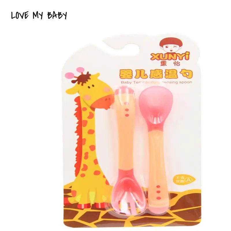 New Arrival Toddler Utensils 2Pcs Kids Temperature Sensing Baby Spoon Fork Set Silicone Training Fork Spoon Feeder Flatware
New Arrival Toddler Utensils 2Pcs Kids Temperature Sensing Baby Spoon Fork Set Silicone Training Fork Spoon Feeder Flatware