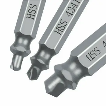 6pcs Damaged Screw Extractor CNC Woodworking HSS Broken Bolt Remover Tool Set