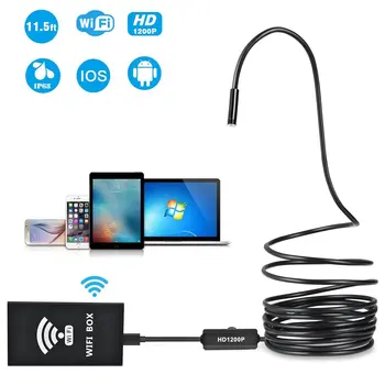 Wireless Endoscope,WiFi Borescope Inspection Snake Camera Inspection Camera Kit 1200P HD IP68 Waterproof with8pcs LED Inspection
Wireless Endoscope,WiFi Borescope Inspection Snake Camera Inspection Camera Kit 1200P HD IP68 Waterproof with8pcs LED Inspection