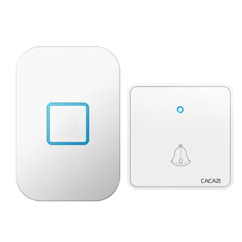CACAZI H88 Wireless Smart Doorbell Waterproof 300M Remote 60 Chimes CR2032 Battery Transmitter Receiver Home Ring Bell Security
CACAZI H88 Wireless Smart Doorbell Waterproof 300M Remote 60 Chimes CR2032 Battery Transmitter Receiver Home Ring Bell Security