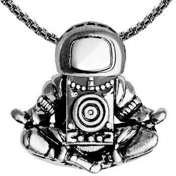 Astronaut Pendant Necklace Galaxy Universe Spaceman Meditation Trinket Retro Stainless Steel Chain Men Necklace 
Astronaut Pendant Necklace Galaxy Universe Spaceman Meditation Trinket Retro Stainless Steel Chain Men Necklace