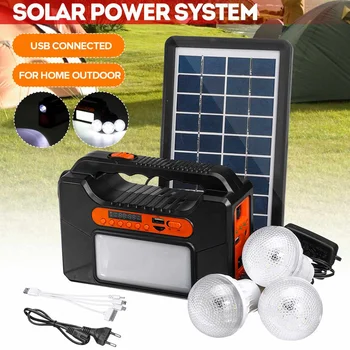 25W bluetooth FM Radio USB Charger System Solar Power Panel Generator Kit+3 LED Bulbs Light Emergency Indoor Outdoor Lighting
25W bluetooth FM Radio USB Charger System Solar Power Panel Generator Kit+3 LED Bulbs Light Emergency Indoor Outdoor Lighting