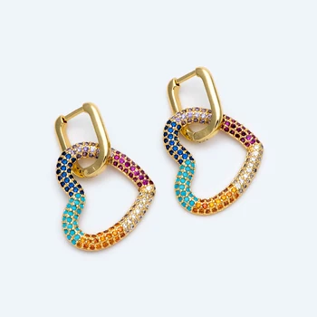 4pcs CZ Paved Colourful Heart Leverback Ear Hooks, Gold plated Brass, Heart Earring (GB-1507)
4pcs CZ Paved Colourful Heart Leverback Ear Hooks, Gold plated Brass, Heart Earring (GB-1507)