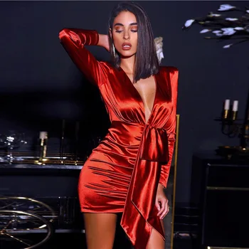 BacklakeGirls Sexy V Neck Full Sleeve Red Prom Dresses 2019 Short Satin Dress For Cocktail Party Vestido Largo Fiesta
BacklakeGirls Sexy V Neck Full Sleeve Red Prom Dresses 2019 Short Satin Dress For Cocktail Party Vestido Largo Fiesta