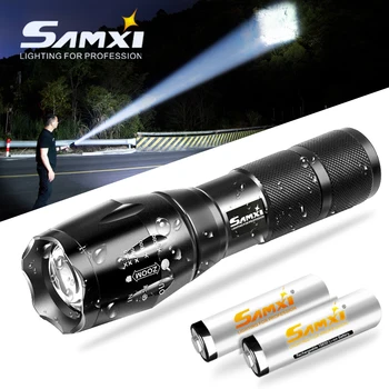 Zoomable T6/L2/V6 LED Flashlight Dropship Tactical Flashlight High Light Torch Camping Fishing With 5 Switch Modes Waterproof
