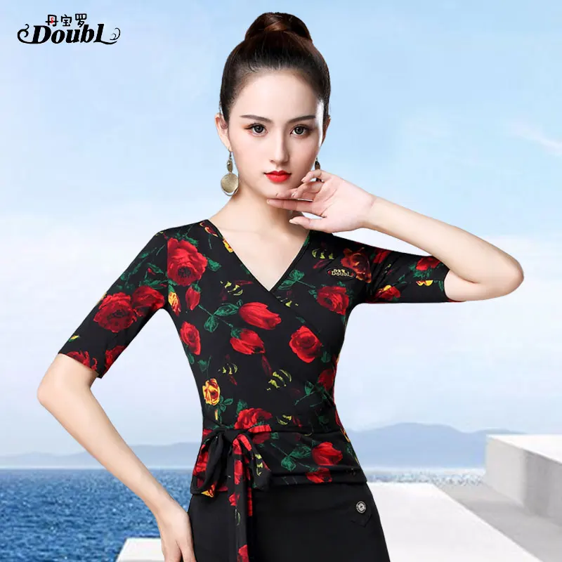 DOUBL Sexy Female UpperClothing Adults Latin Dance Top Modern Half Sleeve Exercise Latin Dancing Practise Tops for Women
DOUBL Sexy Female UpperClothing Adults Latin Dance Top Modern Half Sleeve Exercise Latin Dancing Practise Tops for Women