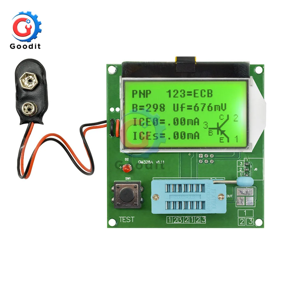 LCD GM328A Transistor Tester Capacitance capacitor ESR frequency Meter LCR \RLC\PWM\ESR Meter MOS/PNP/NPN square wave signal
LCD GM328A Transistor Tester Capacitance capacitor ESR frequency Meter LCR \RLC\PWM\ESR Meter MOS/PNP/NPN square wave signal