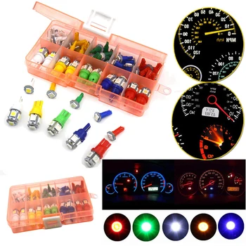 70pcs Car Auto T5+T10 5050SMD LED Instrument Panel Light Bulb Indicator Corner Parking Backup Turn Signal Universal DC 12V
70pcs Car Auto T5+T10 5050SMD LED Instrument Panel Light Bulb Indicator Corner Parking Backup Turn Signal Universal DC 12V
