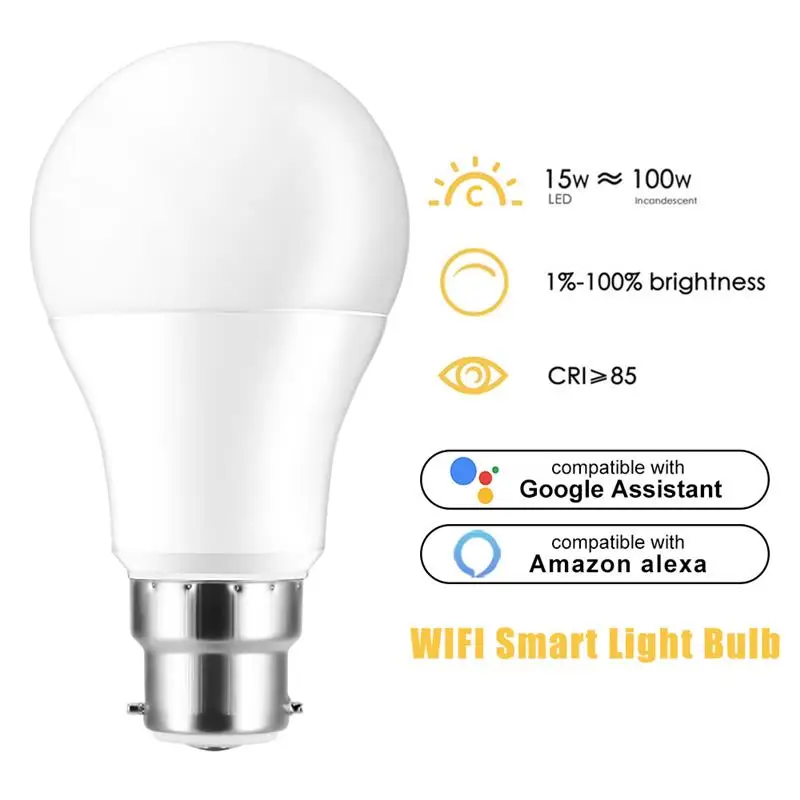 WiFi Smart Bulb LED 10W Magic Lamp RGBW Multiple-Color Light Bulb Work Google Assistant Voice APP Control Smart Home Bulb
WiFi Smart Bulb LED 10W Magic Lamp RGBW Multiple-Color Light Bulb Work Google Assistant Voice APP Control Smart Home Bulb