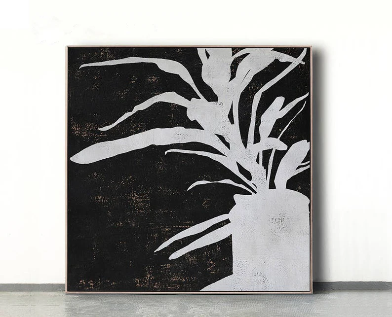 Acrylic Painting Abstract Canvas Art Contemporary Art Textured Painting Canvas Wall Art Black White Flower Modern Art Home Decor
Acrylic Painting Abstract Canvas Art Contemporary Art Textured Painting Canvas Wall Art Black White Flower Modern Art Home Decor