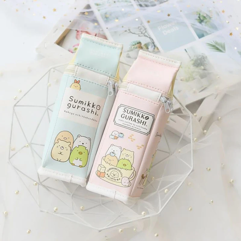 1 Pcs Cute Japanese Sumikko Gurashi PU Milk Bottle Pencil Bags for School Students Large Capacity Pencil Case Stationery Gifts
1 Pcs Cute Japanese Sumikko Gurashi PU Milk Bottle Pencil Bags for School Students Large Capacity Pencil Case Stationery Gifts